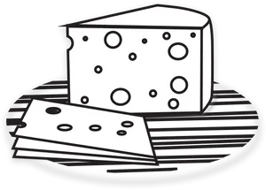Swiss Cheese Blockand Slices PNG