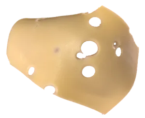 Swiss Cheese Wedge Black Background PNG Image