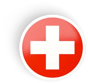 Swiss_ Flag_ Button PNG Image