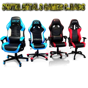 Swivel Gamer Chair Png Sck43 PNG Image