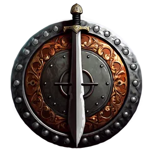 Sword And Shield Silhouette Png 4 PNG Image