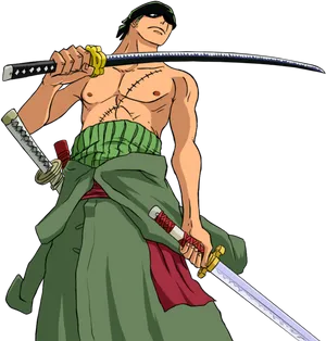 Sword Wielding Anime Character PNG Image