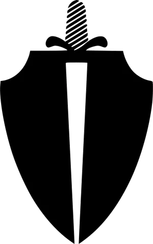 Swordand Shield Silhouette PNG Image