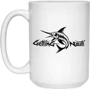 Swordfish Graphic Mug PNG Image