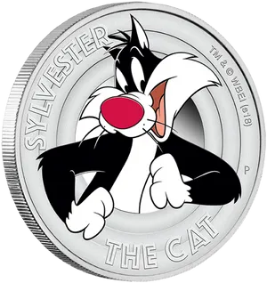 Sylvester The Cat Coin Design PNG Image