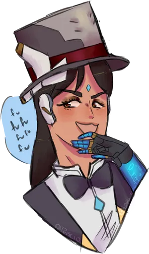 Symmetra Overwatch Character Art PNG Image