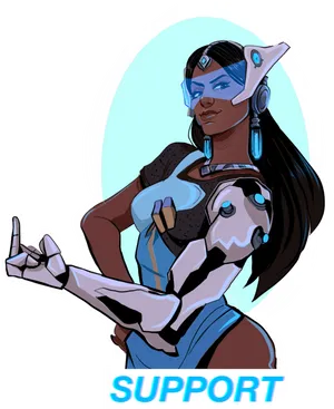 Symmetra Support Overwatch Artwork PNG Image