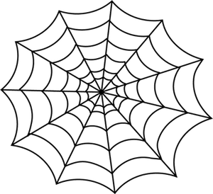 Symmetrical Spider Web Drawing PNG Image