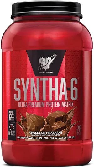 Syntha6 Protein Powder Chocolate Milkshake PNG Image