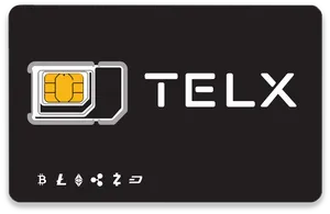 T E L X S I M Cardwith Crypto Symbols PNG Image