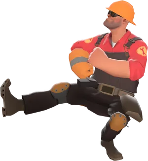 T F2 Engineer Relaxed Pose PNG Image