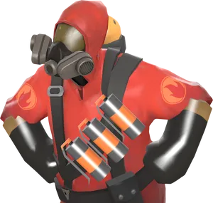 T F2_ Pyro_ Portrait PNG Image