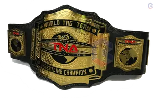 T N A World Tag Team Championship Belt PNG Image