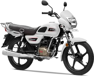 T V S Motorcycle Isolatedon Black PNG Image