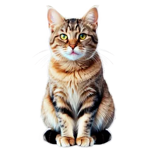 Tabby Cat Clipart Vector Png Cpv46 PNG Image