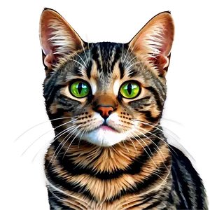 Tabby Cat Clipart Vector Png Voi62 PNG Image