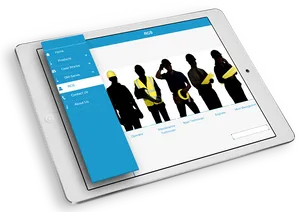 Tablet Displaying Workforce Management PNG Image