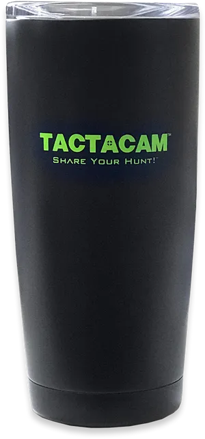 Tactacam Branded Black Tumbler PNG Image