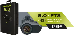 Tactacam5.0 Sporting Camera Promotion PNG Image