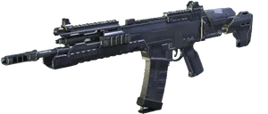 Tactical Assault Rifle Isolated PNG Image