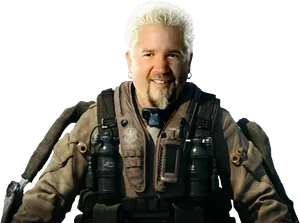 Tactical Chef Guy Fieri Lookalike PNG Image