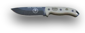 Tactical Combat Knife Black Blade PNG