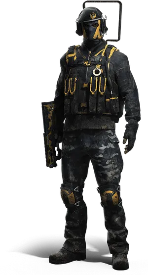 Tactical Ghost Soldier Character PNG Image