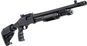 Tactical Shotgun Isolated PNG Image