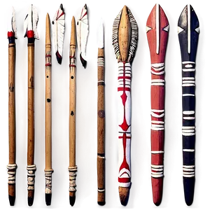 Taino Arrows And Spears Png Byn PNG Image