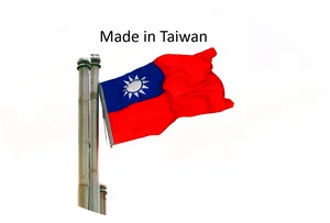 Taiwanese Flagand Industrial Pole PNG Image