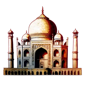 Taj Mahal Detailed Sketch Png 06252024 PNG Image