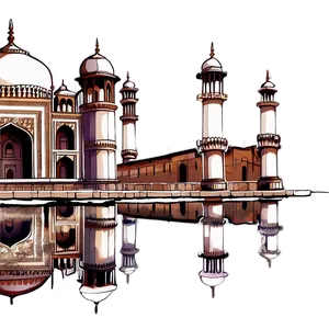 Taj Mahal Detailed Sketch Png 84 PNG Image