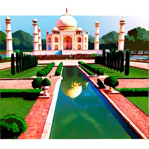 Taj Mahal Garden View Png Vml45 PNG Image