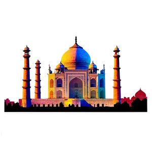 Taj Mahal Silhouette Png Tkv PNG Image