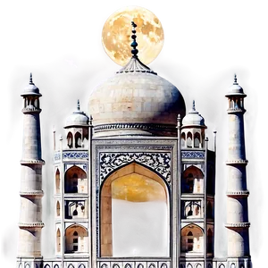 Taj Mahal Under Moonlight Png Nkh40 PNG Image