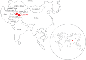 Tajikistan Location Map PNG Image