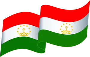 Tajikistan National Flag Waving PNG Image