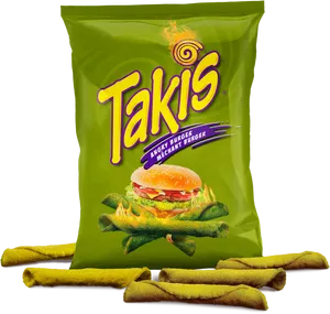 Takis Angry Burger Flavored Snack Packaging PNG Image