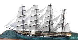 Tall Ship Modelon Display PNG Image