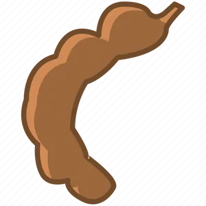 Tamarind Pod Vector Illustration PNG Image