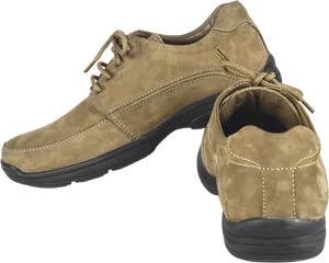 Tan Suede Casual Mens Shoes PNG Image