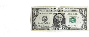 Tattered One Dollar Bill PNG Image