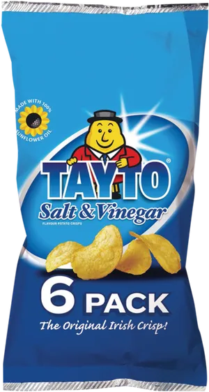 Tayto Saltand Vinegar Crisps Pack PNG Image