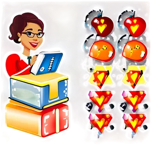 Teacher With Educational Game PNG 82 PNG