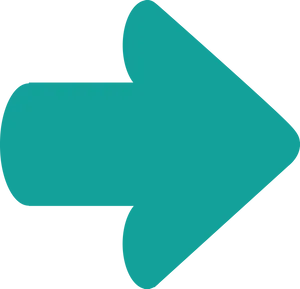 Teal Arrow Graphic PNG Image