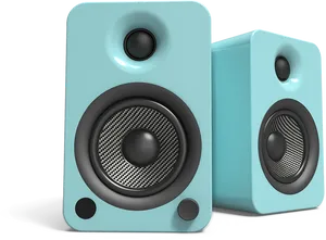 Teal Bookshelf Speakers PNG Image