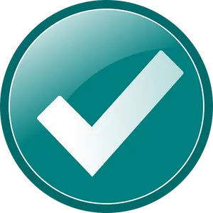 Teal Checkmark Graphic PNG Image