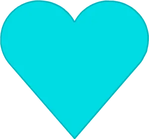 Teal Heart Graphic PNG Image