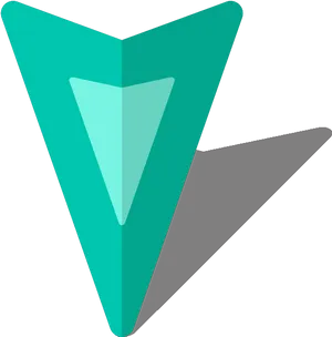 Teal Paper Plane Logo PNG Image