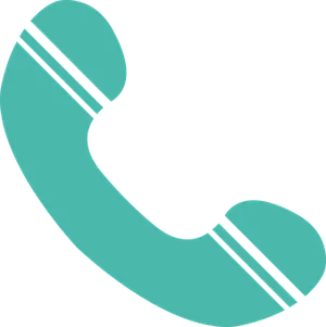 Teal Phone Icon PNG Image